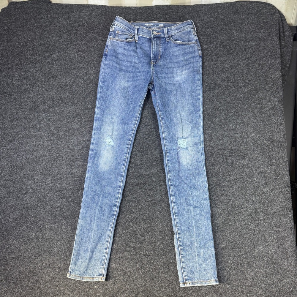 Old Navy Rockstar Jeggings Jeans Womens 16 Blue Denim 360° Stretch High Rise